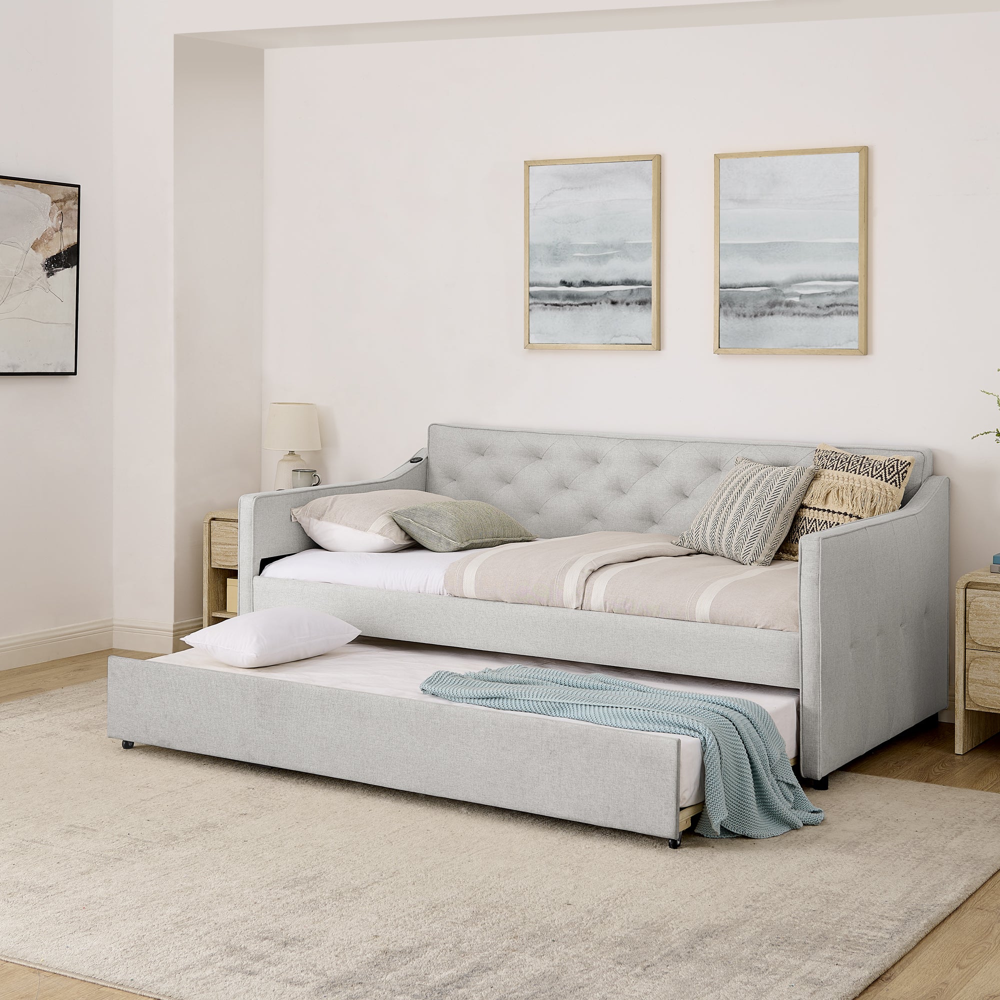 Randi Linen Sofa Bed