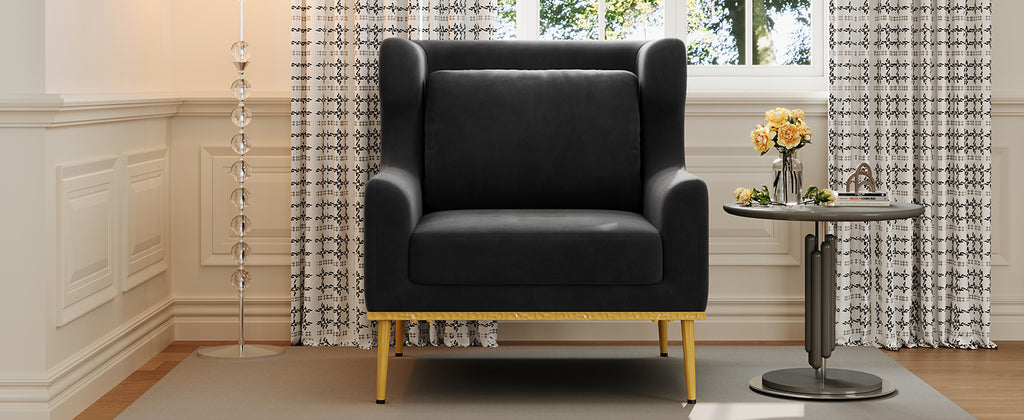 Rasmus Velvet Accent Chair