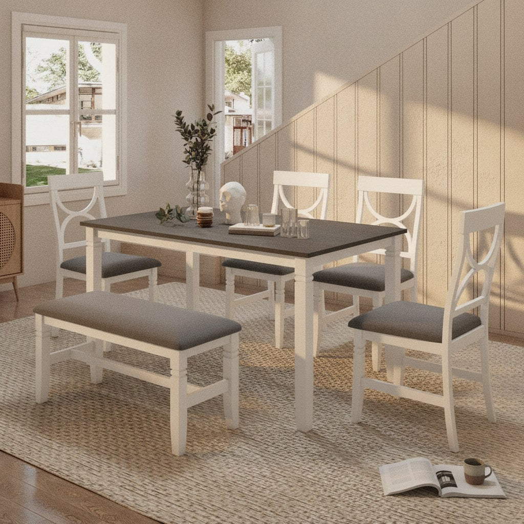 Ingrid 6-Piece Solid Wood Dining Set