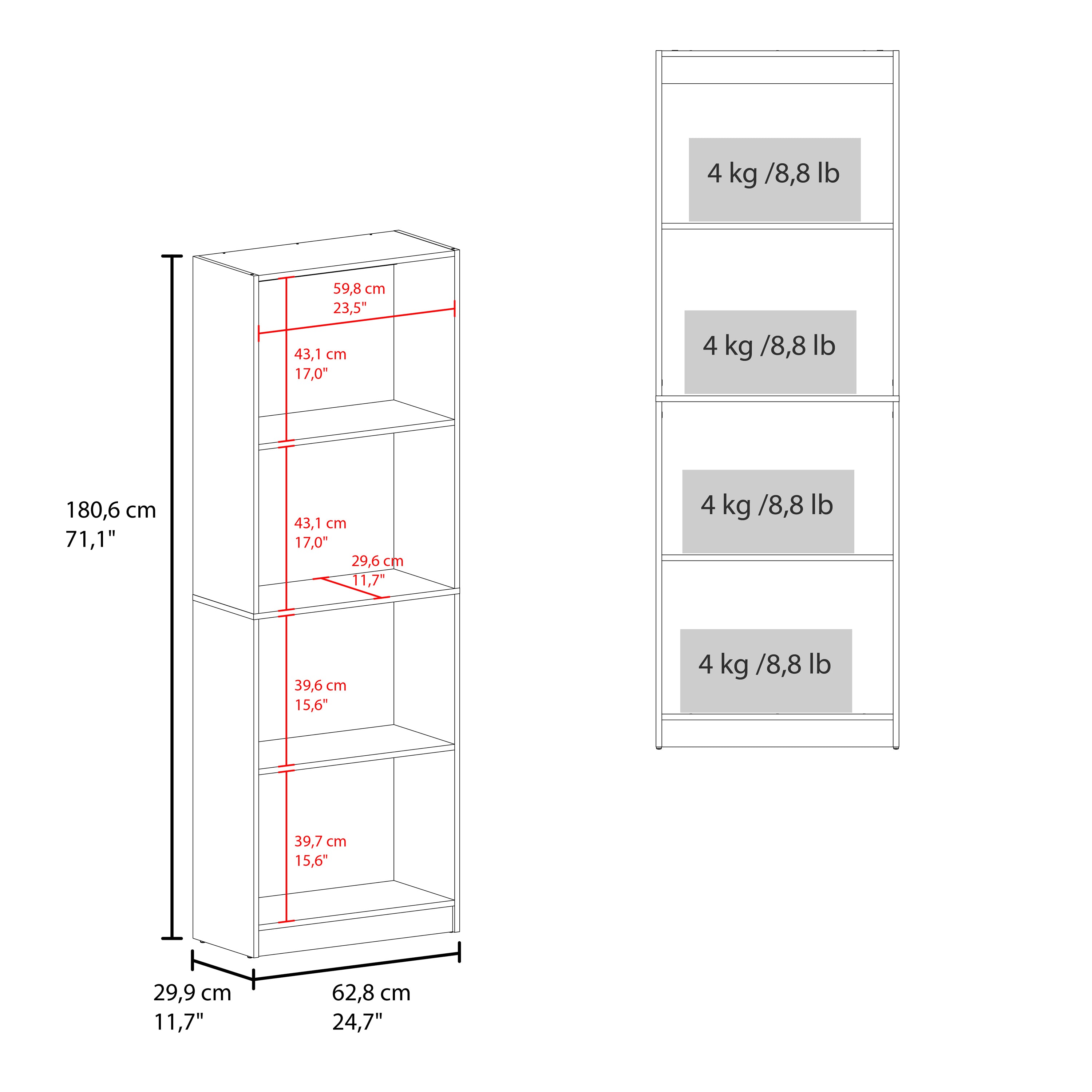 Unni Oak Bookshelf