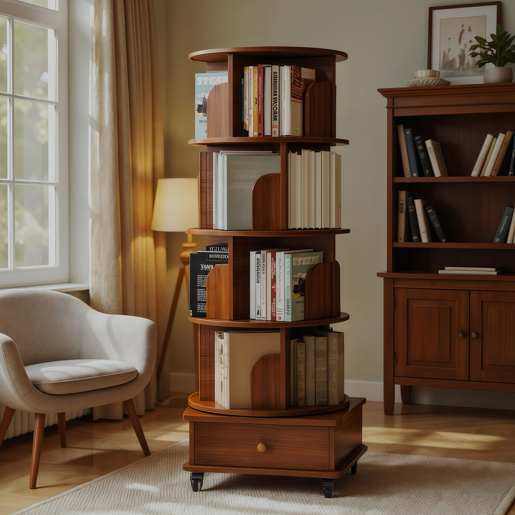 Polly Storage Walnut Bookshelf
