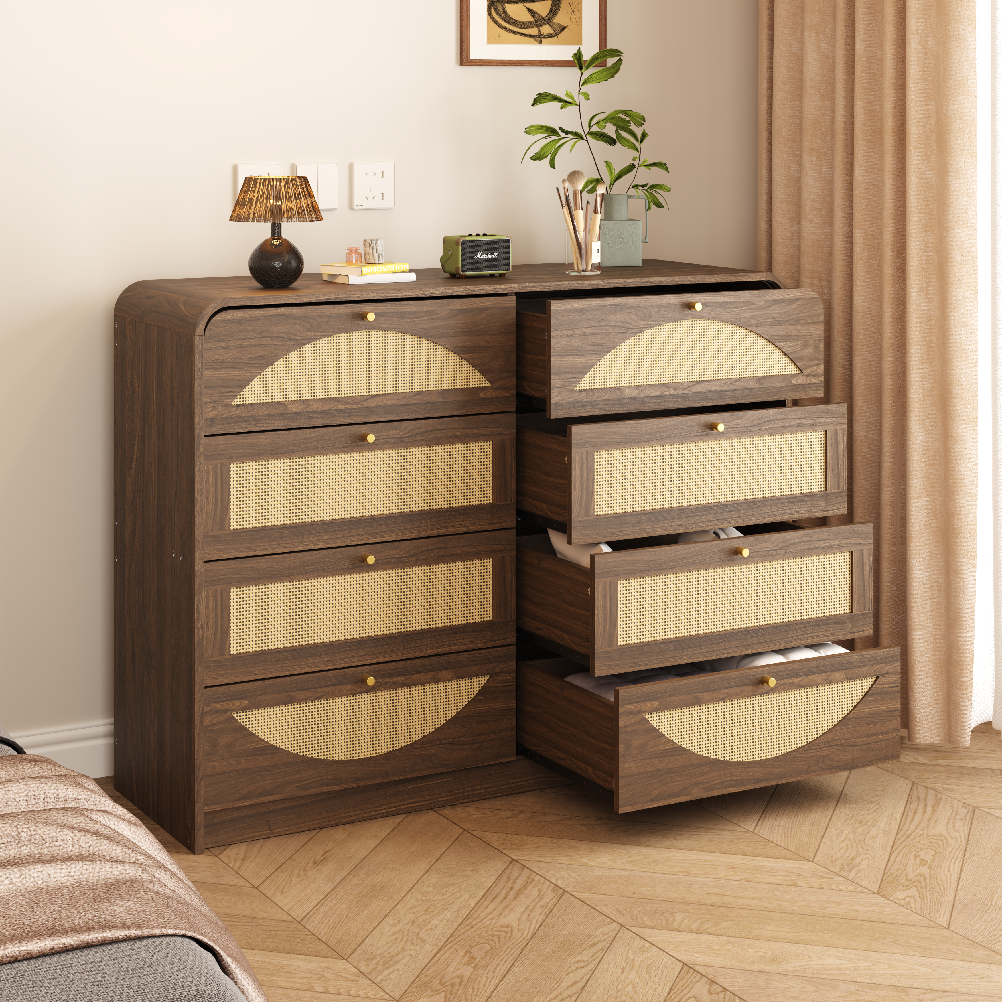 Ebba Storage Walnut Dresser