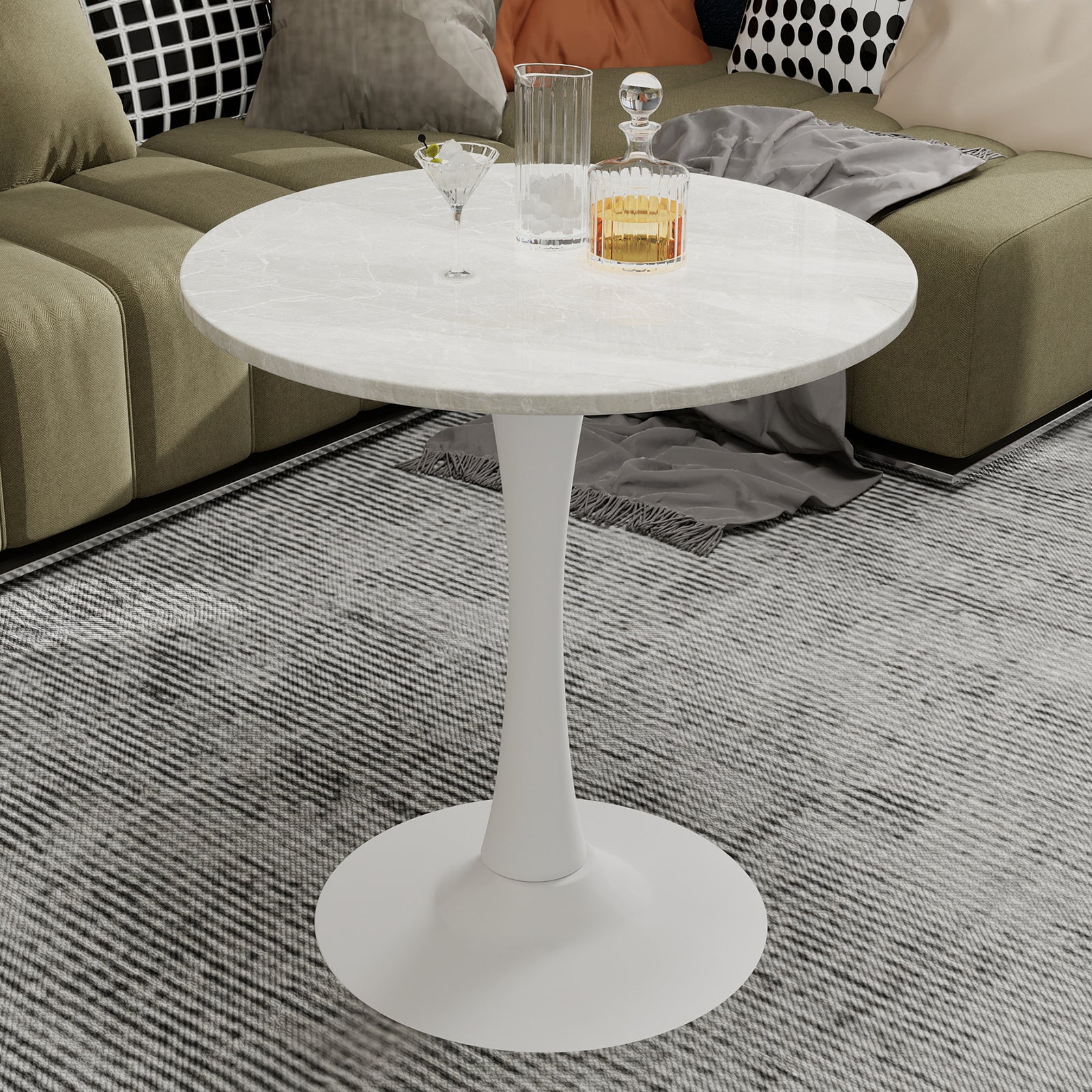 Fylla Round Marble Dining Table