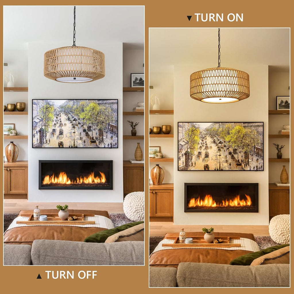 Pilvi Rattan Chandelier