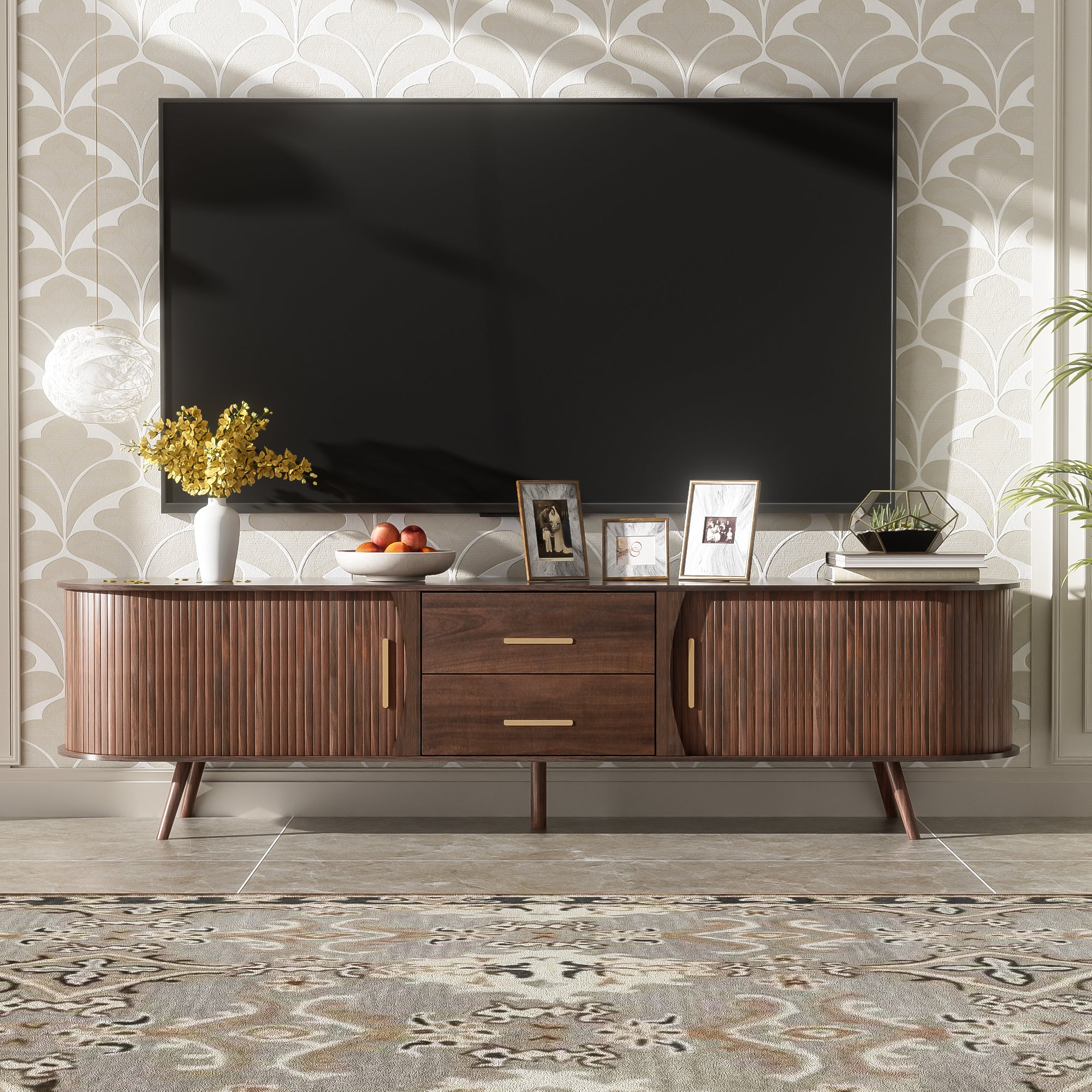 Orla Storage Solid Wood TV Stand