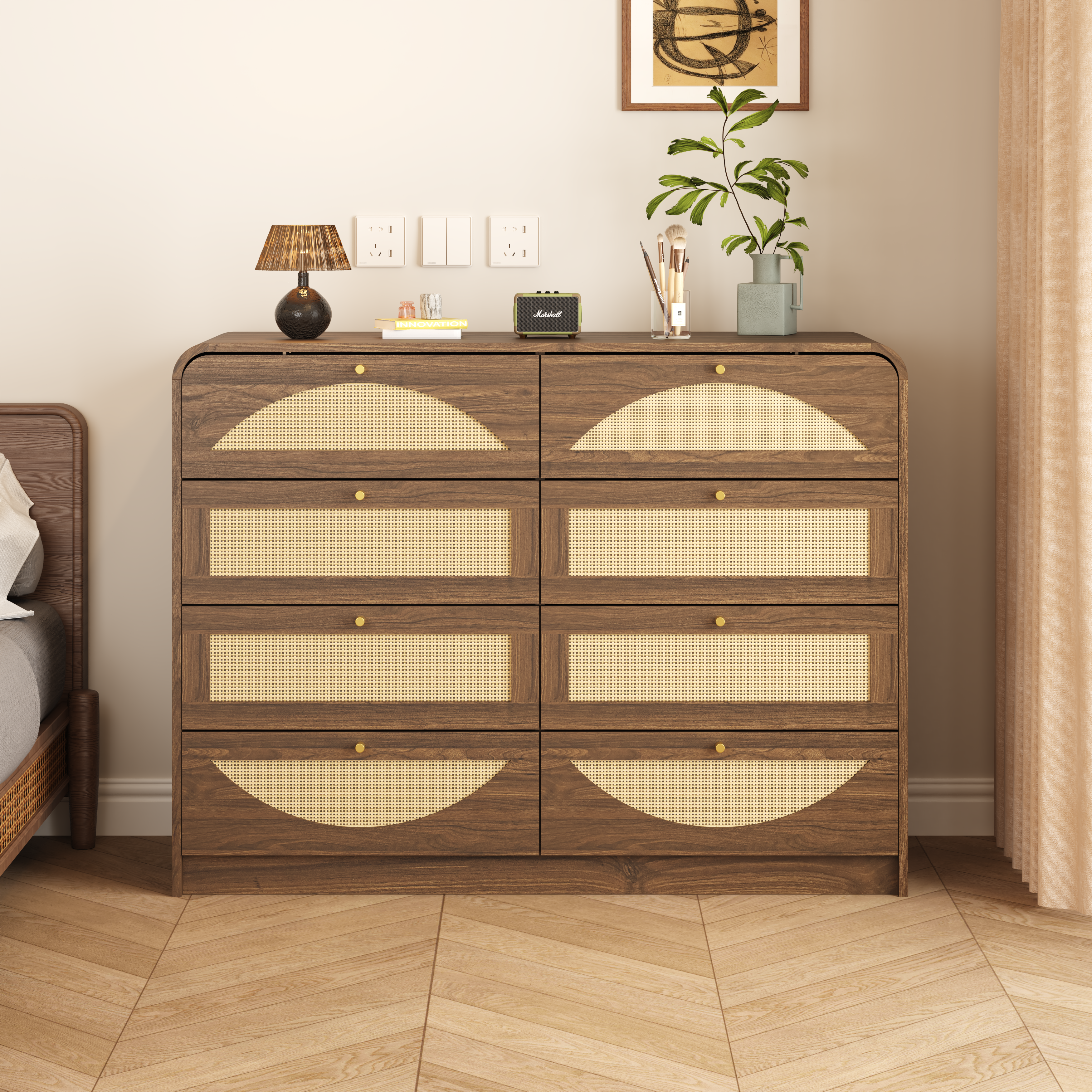 Ebba Storage Walnut Dresser