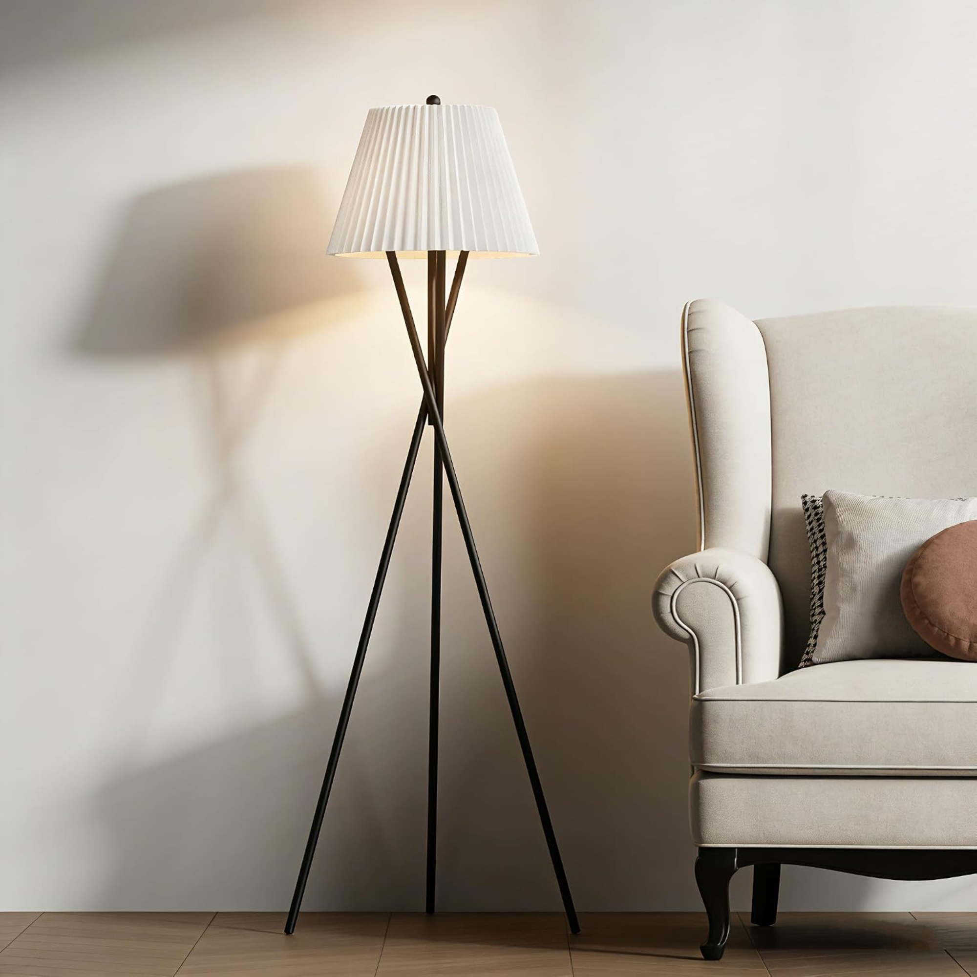 Runev Pleated Floor Lamp