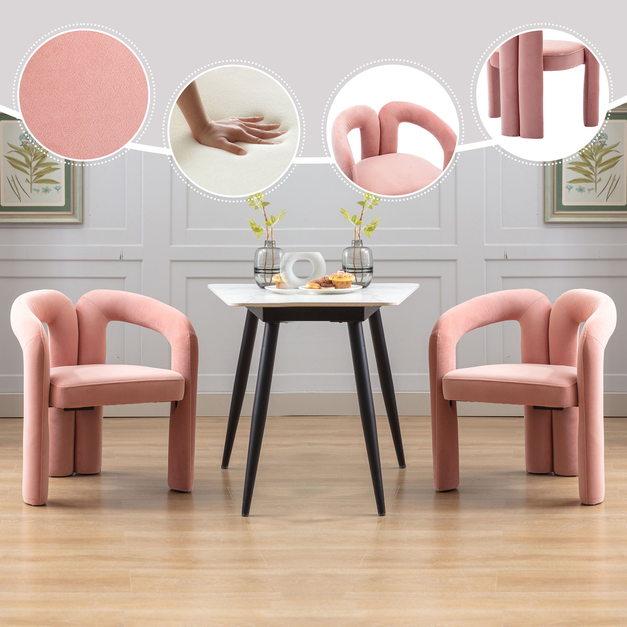 Merete Barrel Velvet Accent Chair