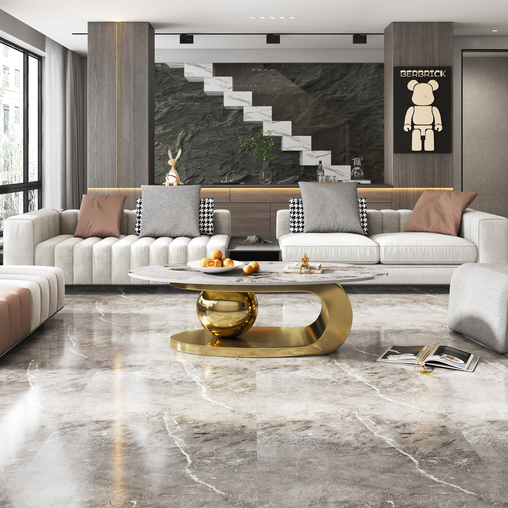 Lauge Oval Marble Coffee Table