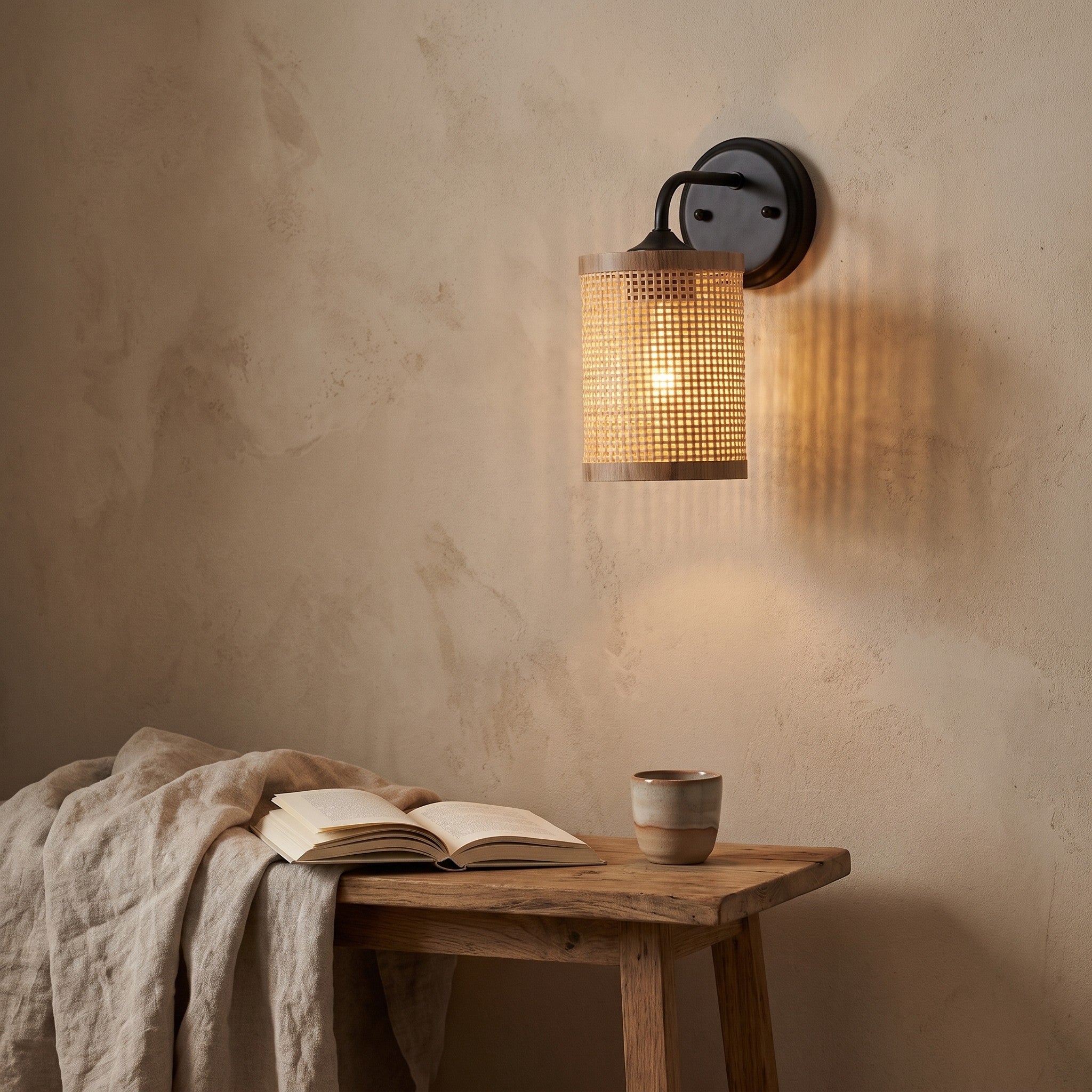 Cilla Rattan Wall Sconce