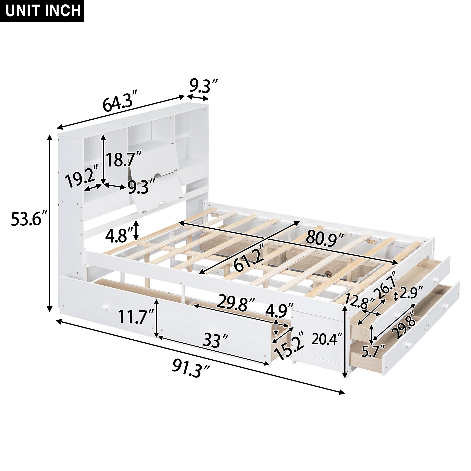 Alvar Solid Wood Queen Platform Bed Frame