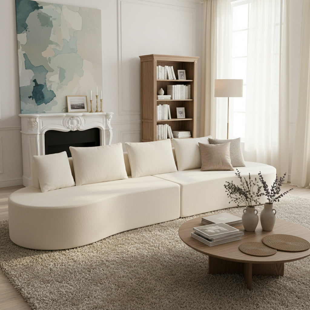 Embla 2-Piece Curved Sectional Sofa