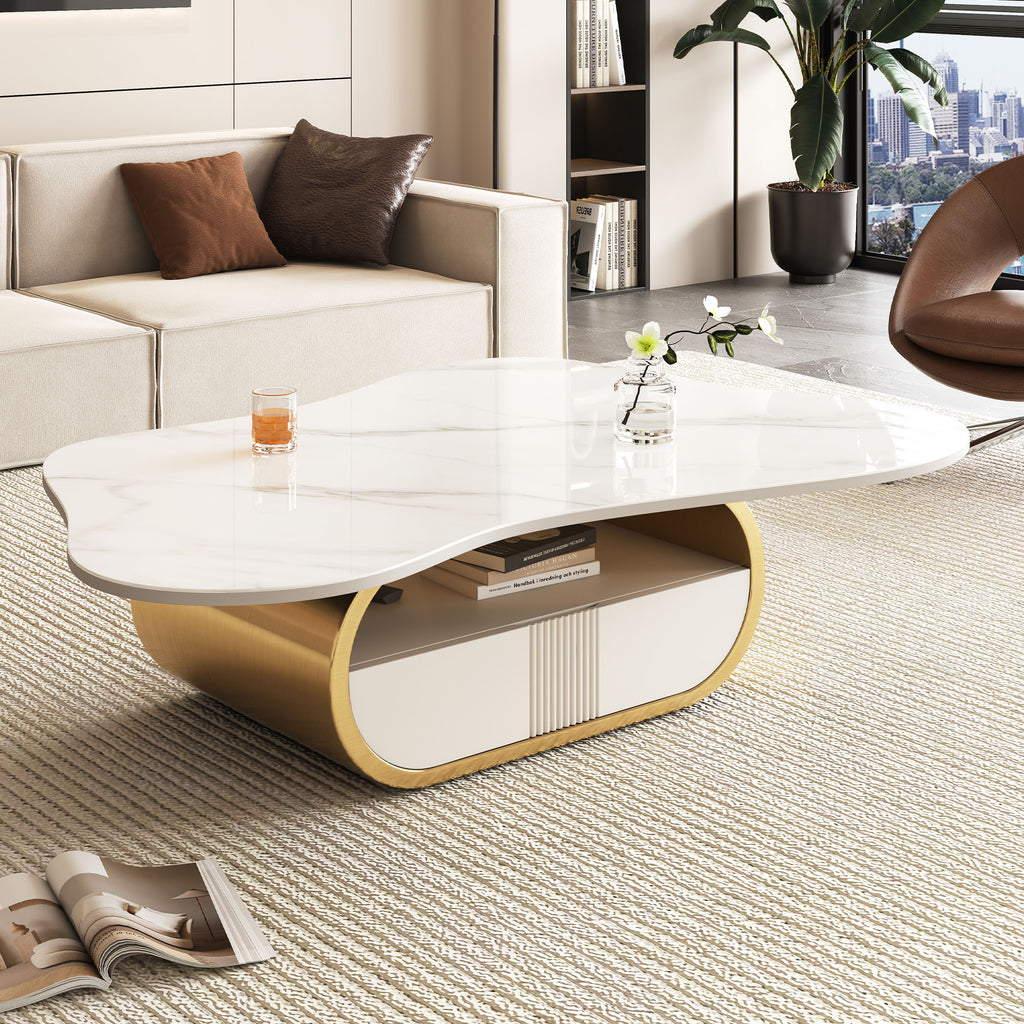 Vidar Oval Marble Coffee Table