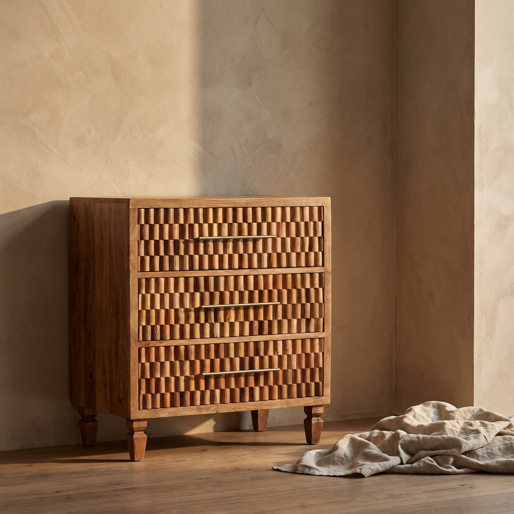 Njala Carved Chest of Drawers