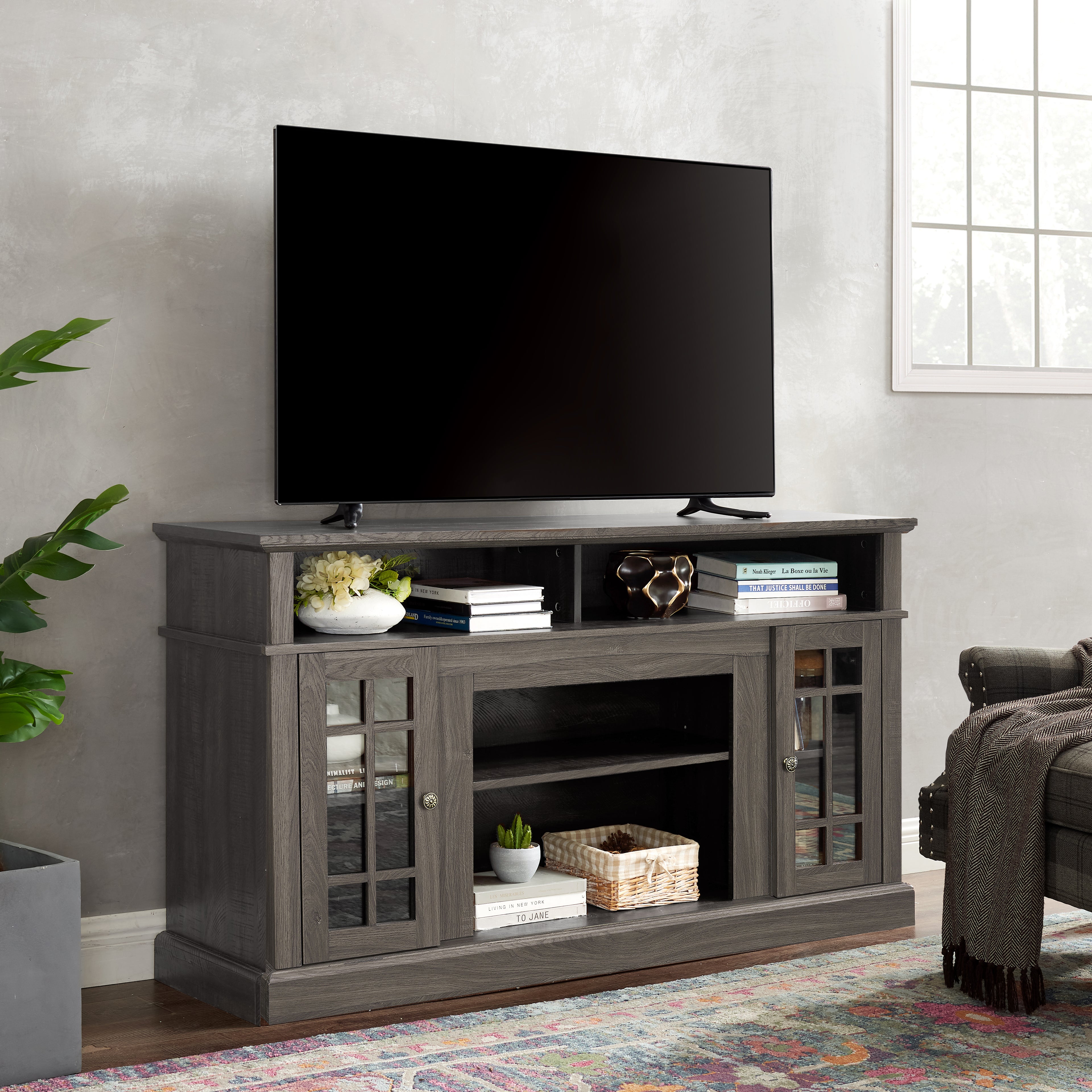 Hakon Storage Walnut TV Stand