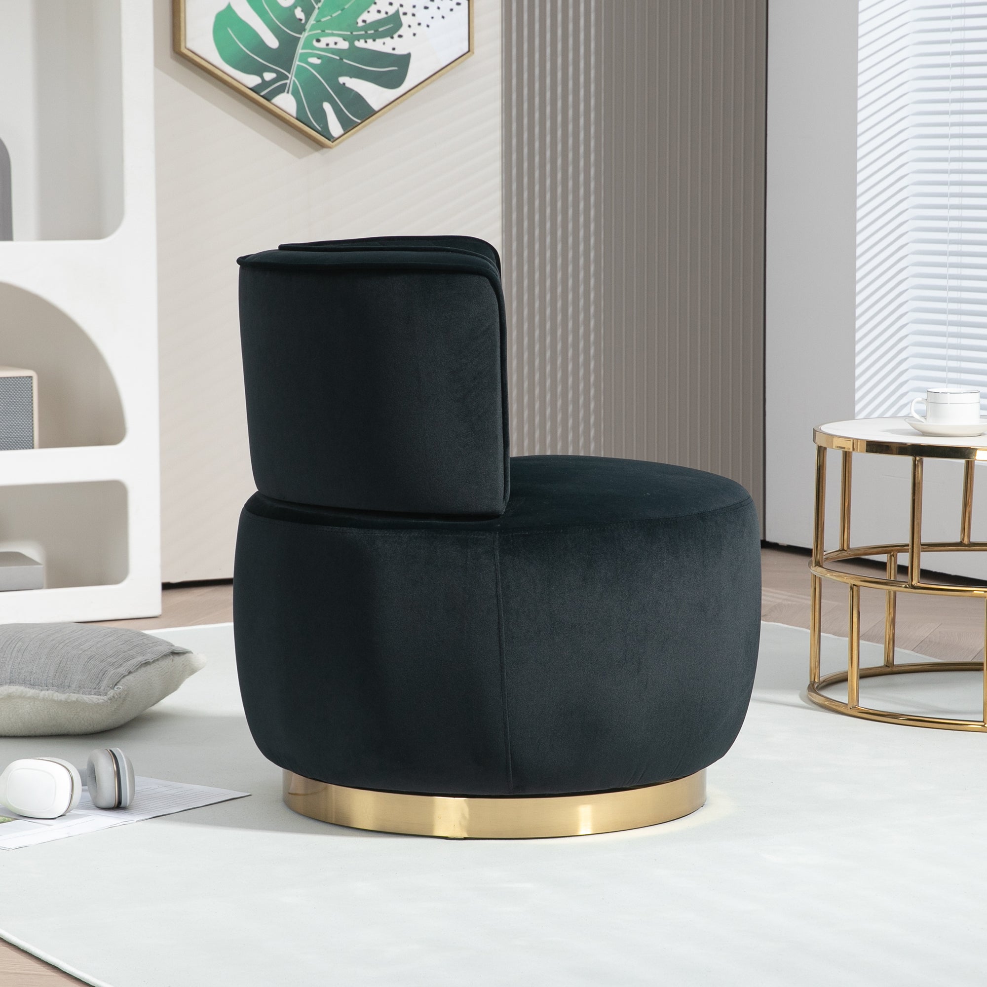 Bente Barrel Velvet Accent Chair