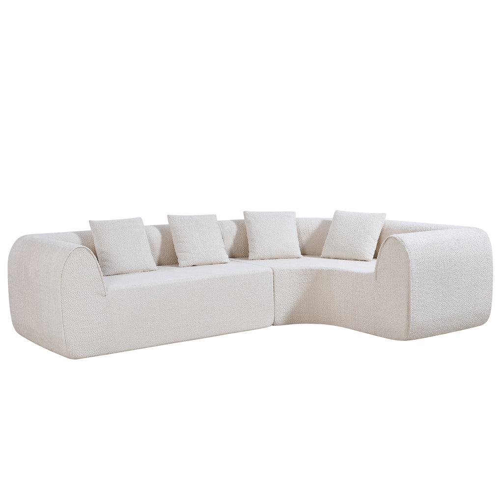 Oddny 2-Piece Curved Sectional Sofa