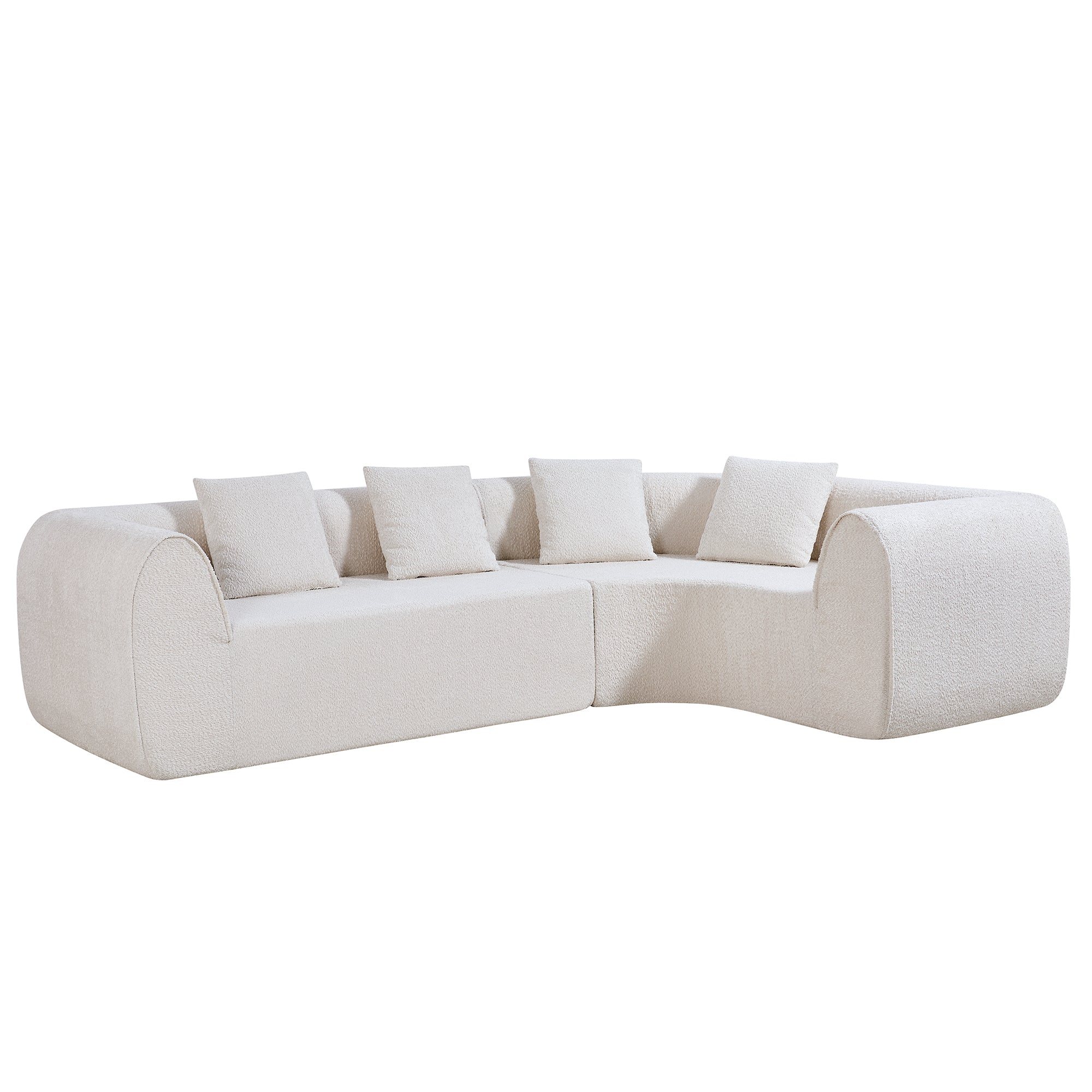 Oddny 2-Piece Curved Sectional Sofa