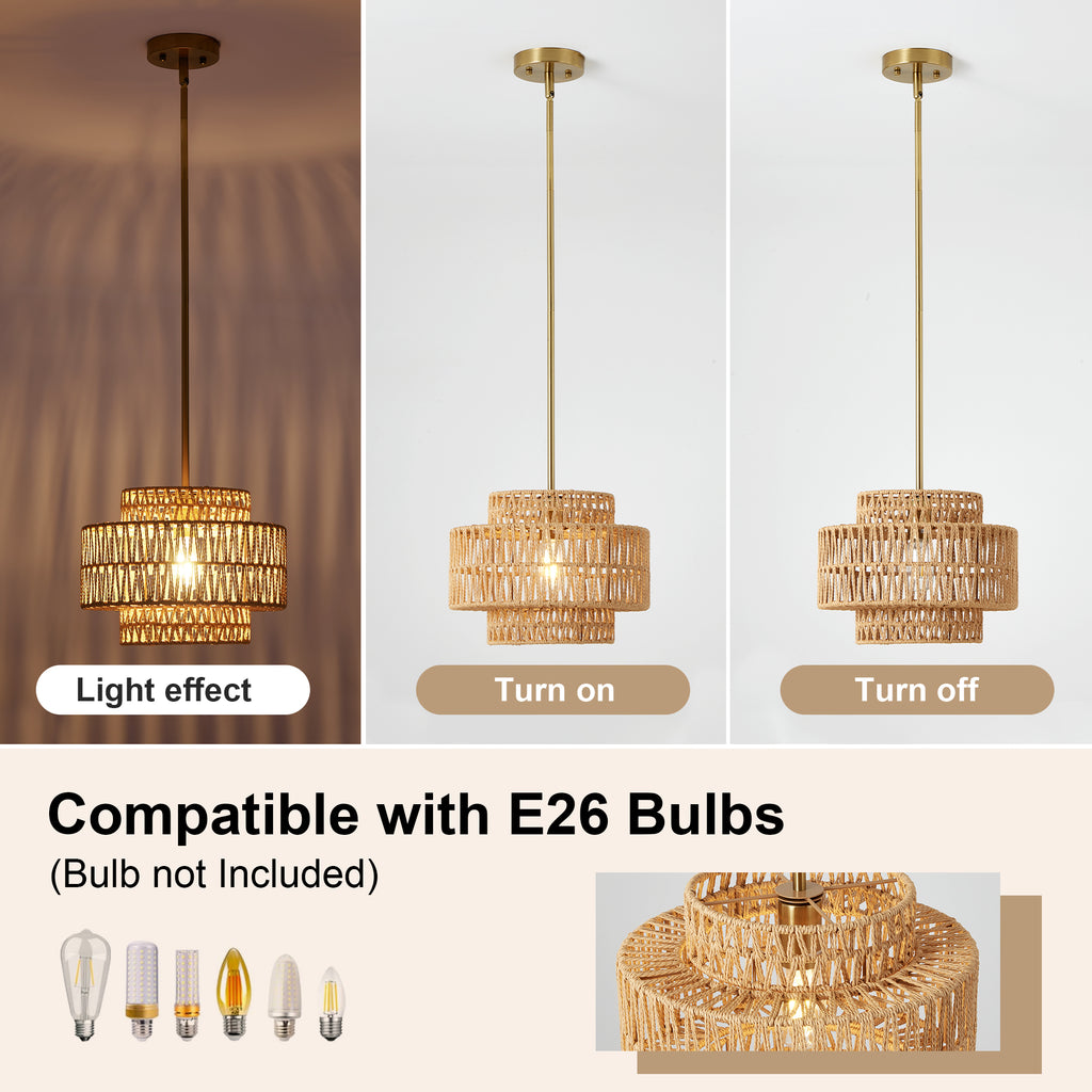 Eyja Rattan Chandelier