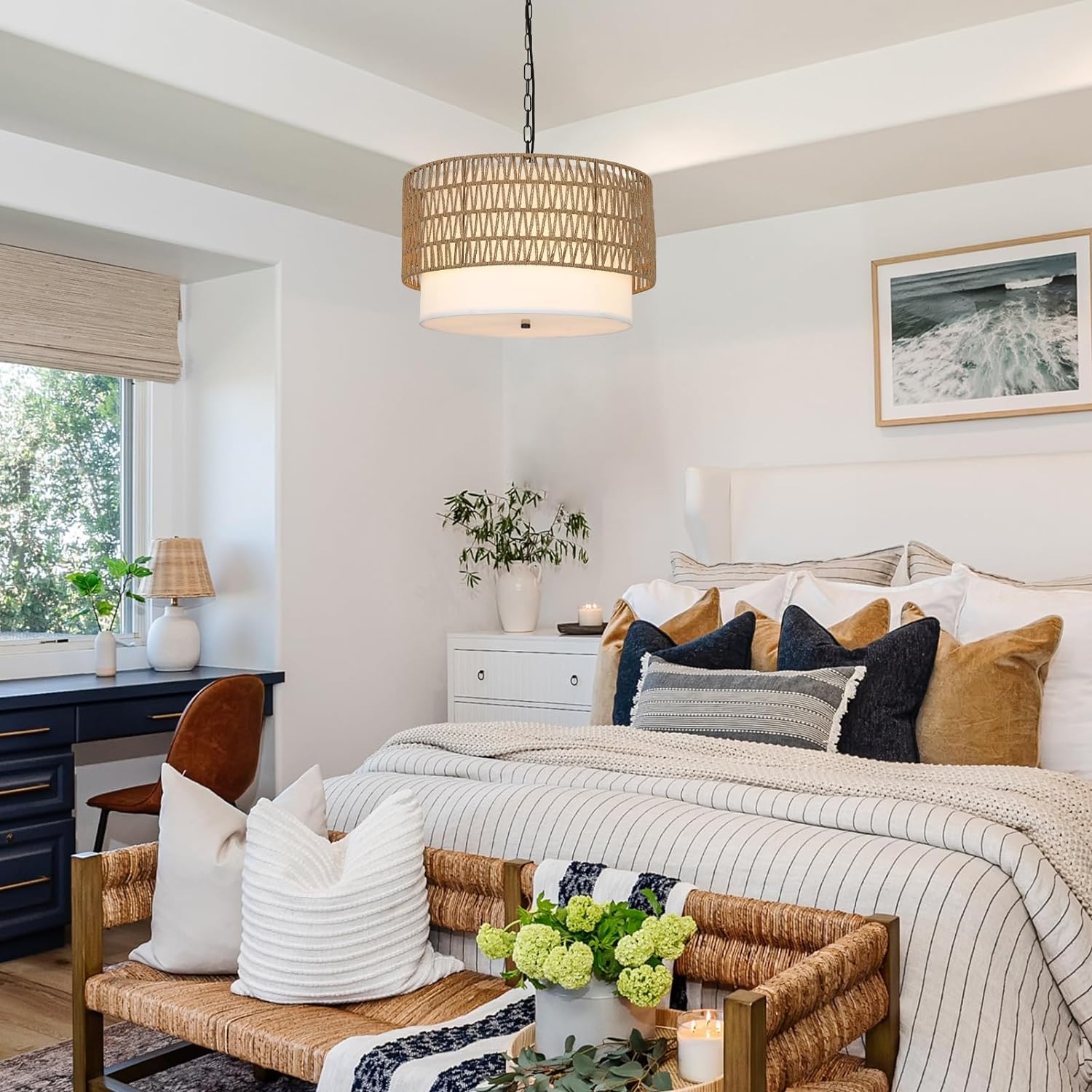 Oydise Rattan Chandelier