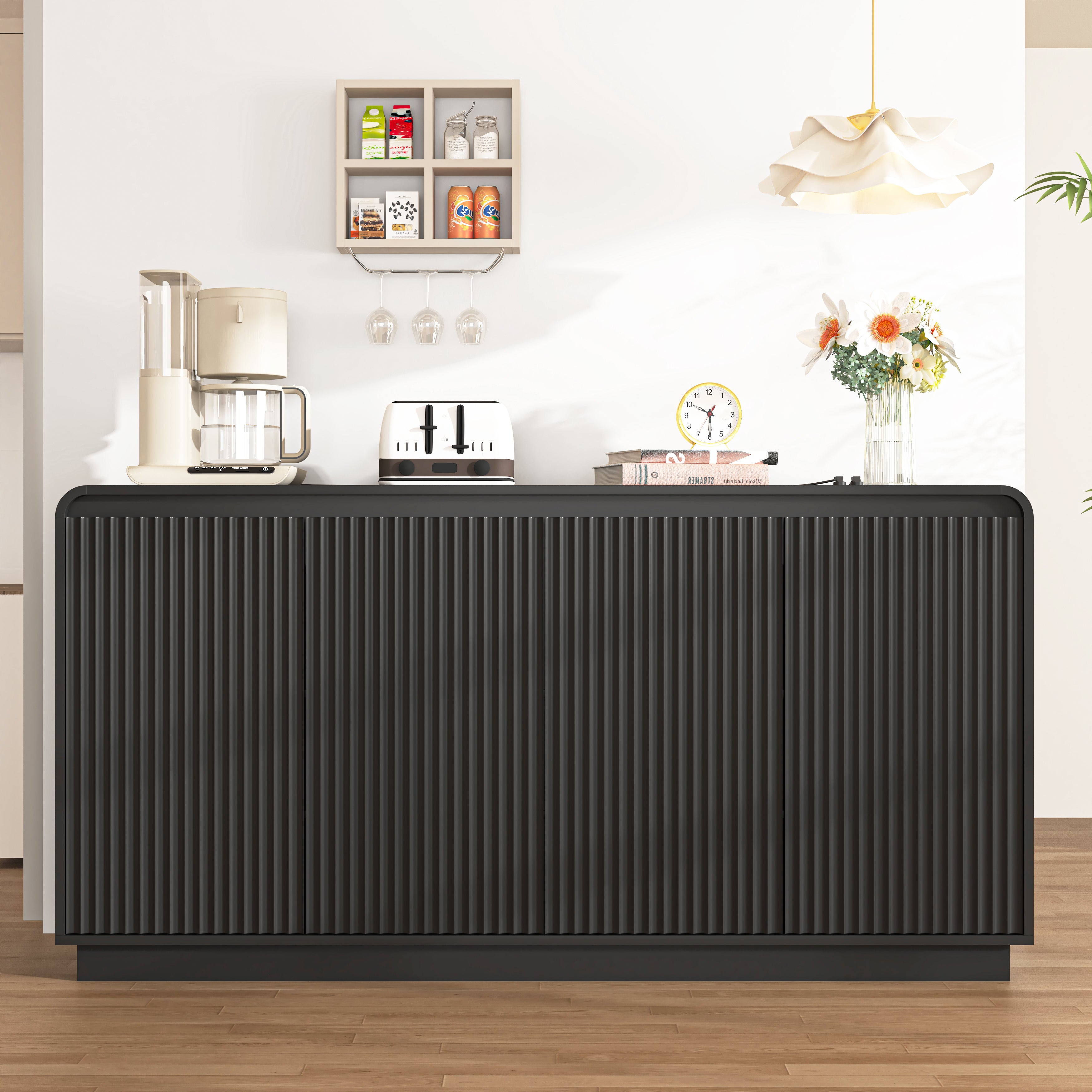 Hanne Fluted Walnut Sideboard
