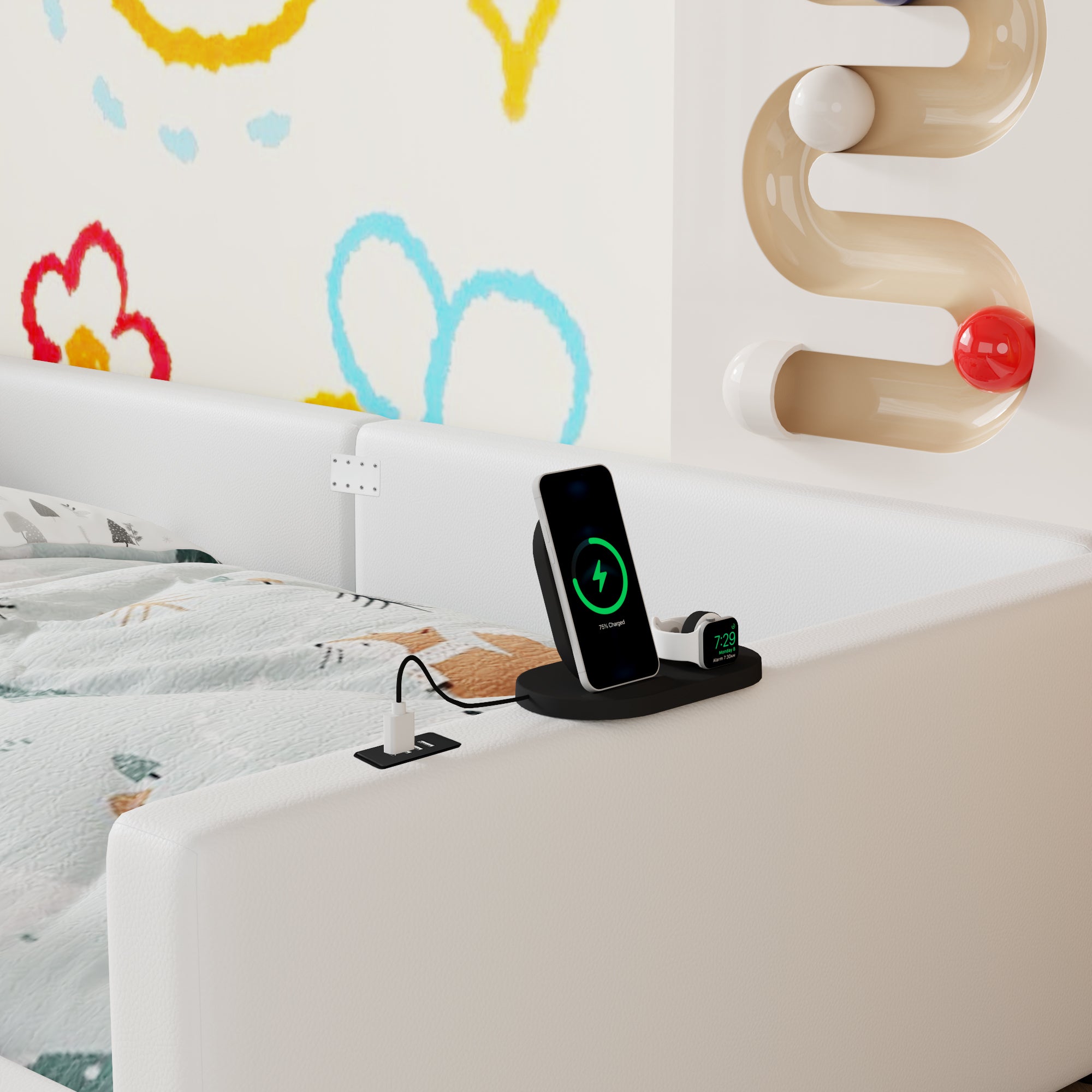 Vigga Twin Platform Bed Frame