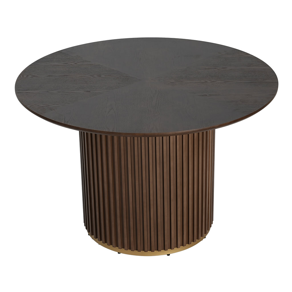 Ejnar Round Walnut Dining Table