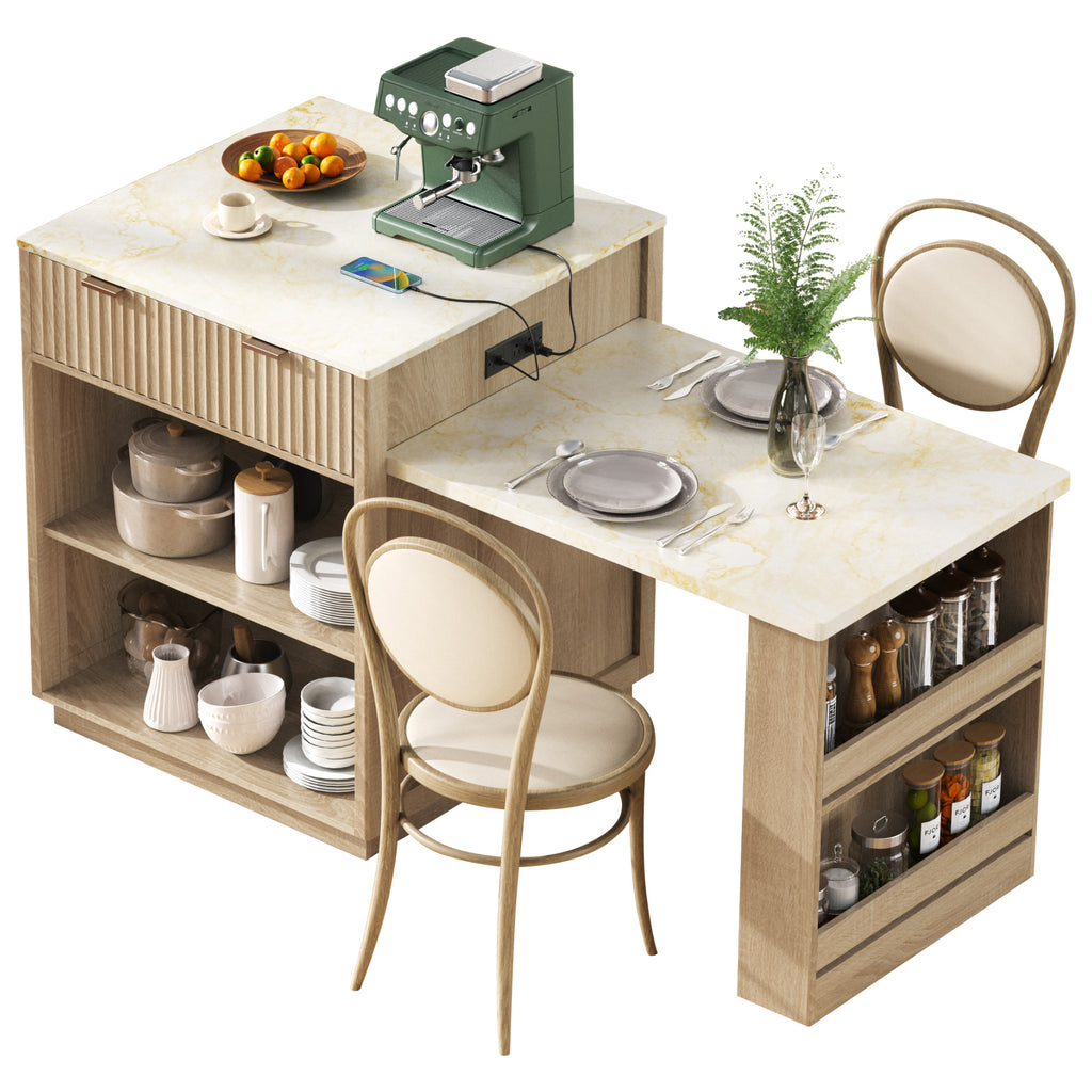 Otto Fluted Kitchen Island