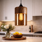 Skandinavisk Loftslampe med Retro Glaselement