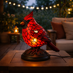 Rødhals Fugledekoration med Lys