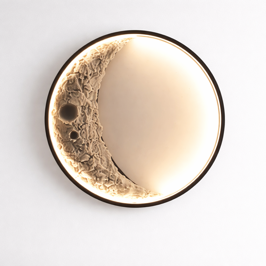 Måneformet Væglampe med 3D Effekt