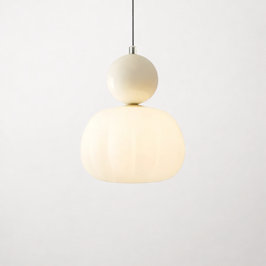 Art Deco Hangverlichting in Crèmetint