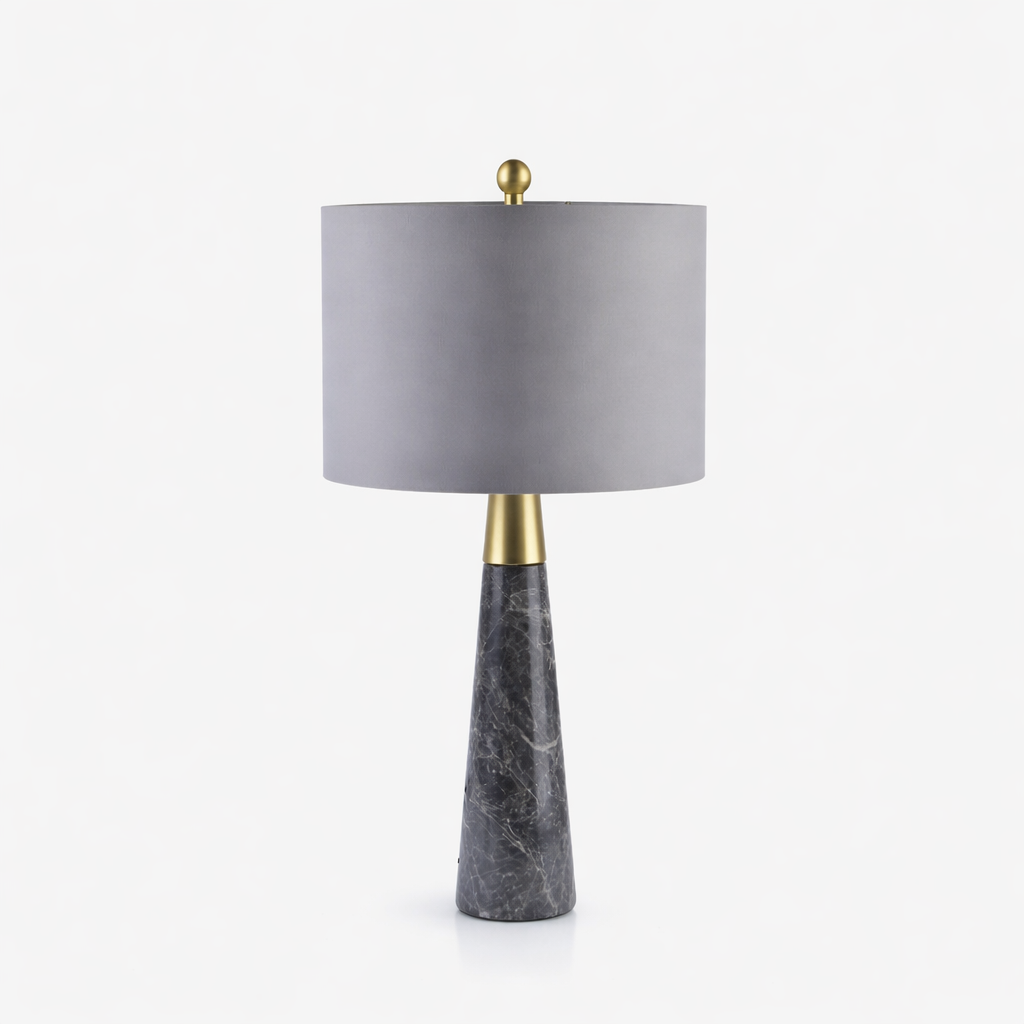 Elegant interior lamp with metal frame