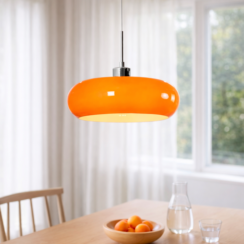 Bauhaus Hanglamp met Glazen Potvorm
