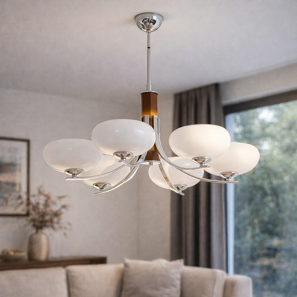 Lustre Bauhaus avec 3 à 5 points lumineux