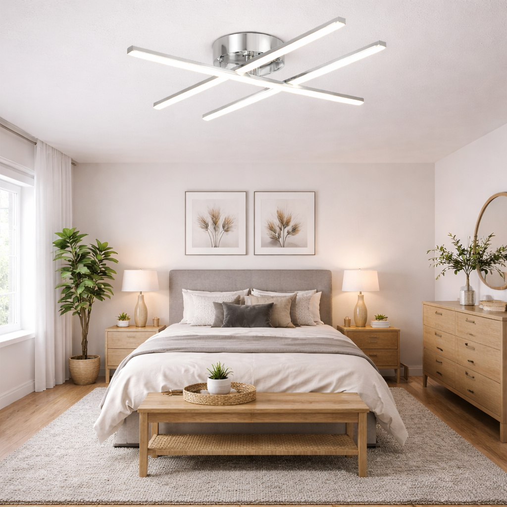 Vierkante LED Plafondlamp Met Brede Lichtverdeling