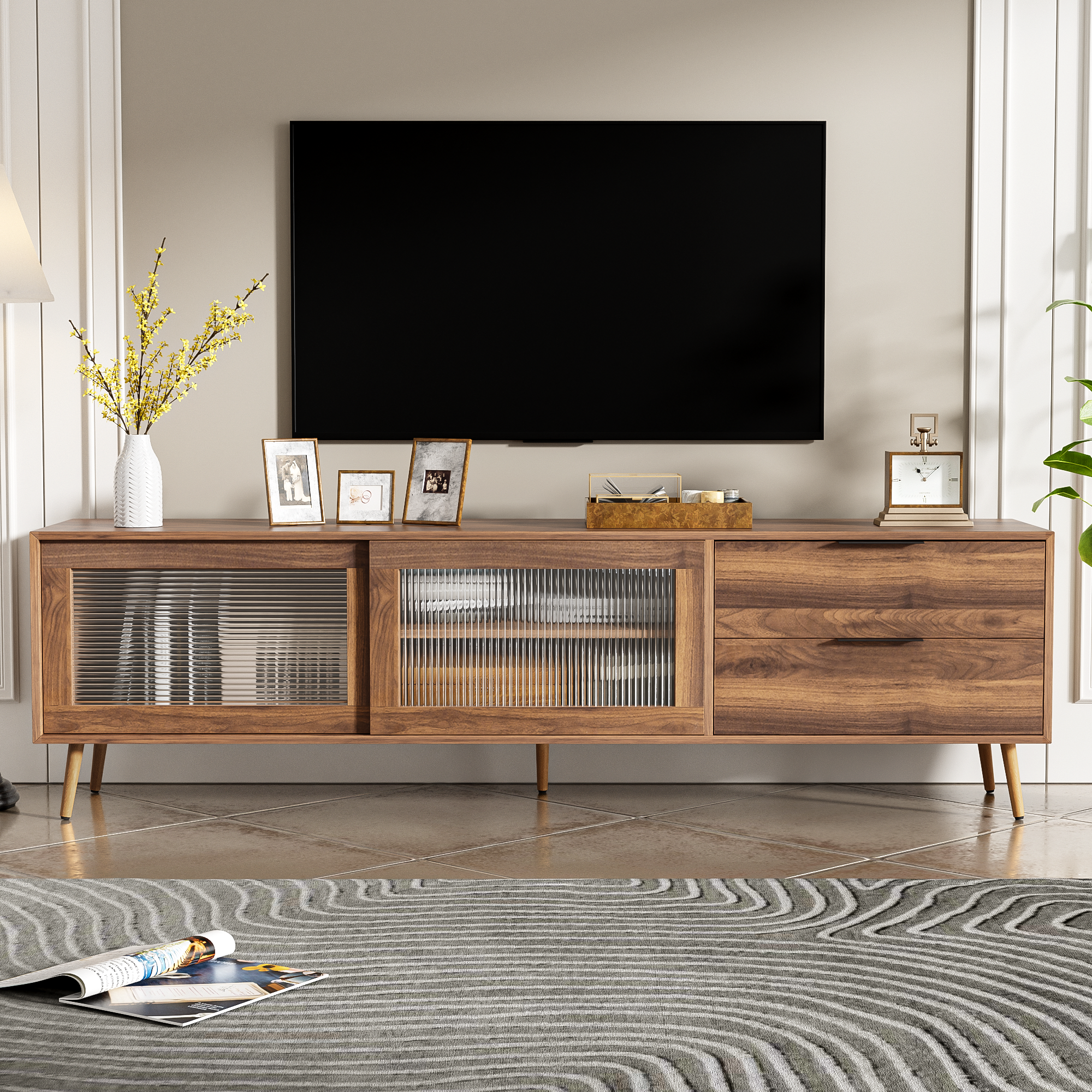 Ulla Storage Solid Wood TV Stand