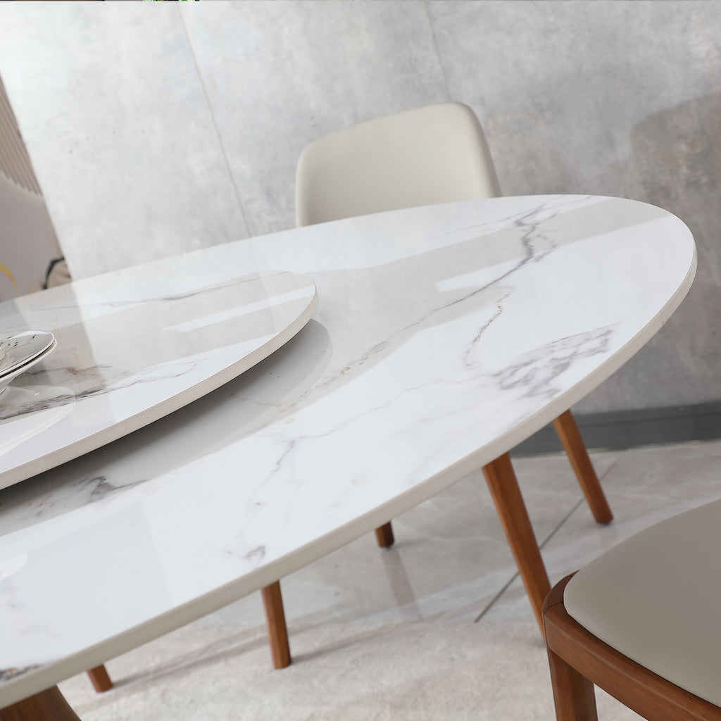 Mona Round Marble Dining Table