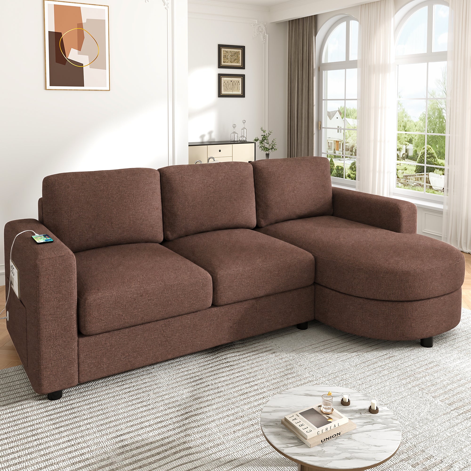 Une Curved Sectional Sofa