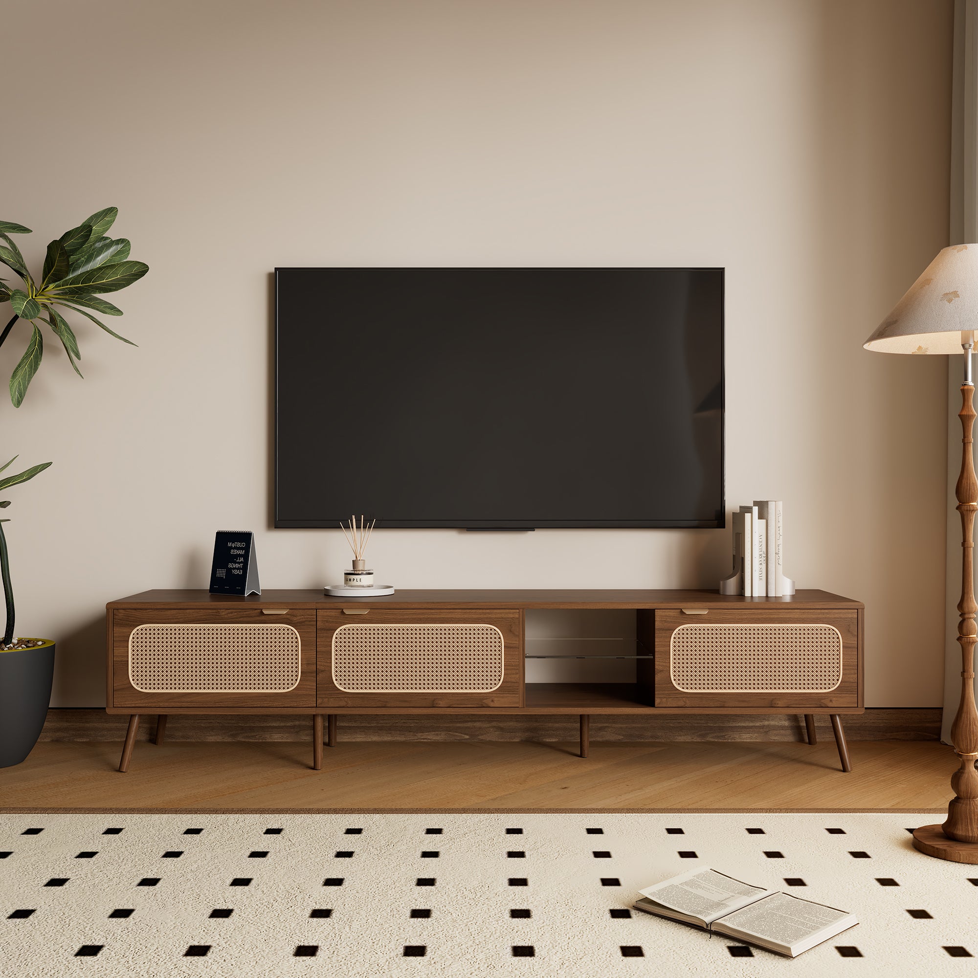 Bodil Storage Solid Wood TV Stand