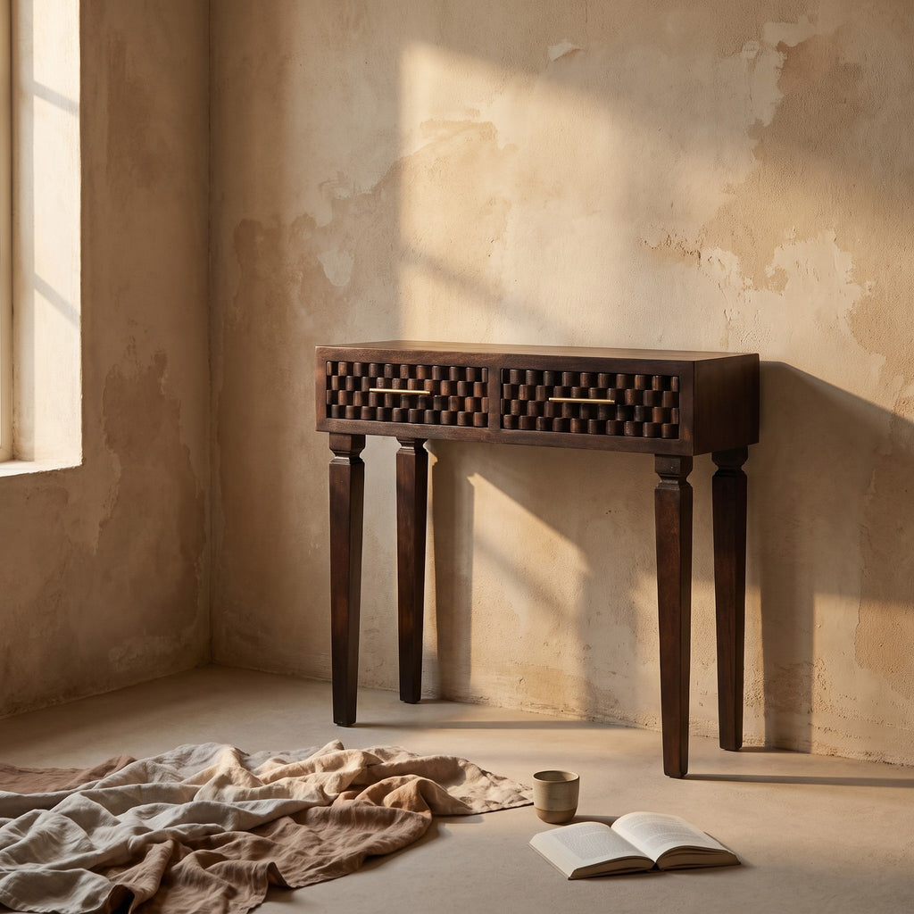 Thorvald Carved Console Table