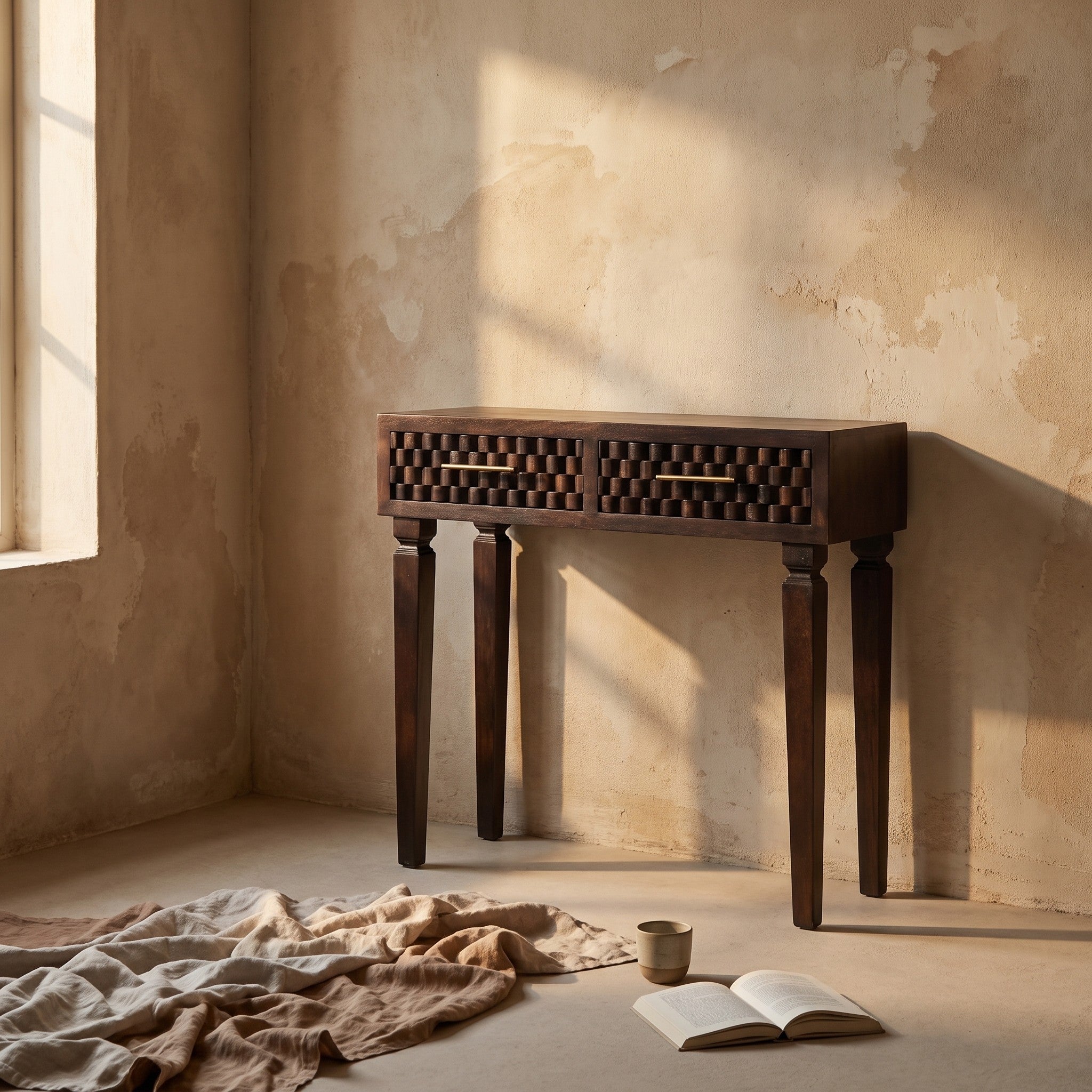 Thorvald Carved Console Table