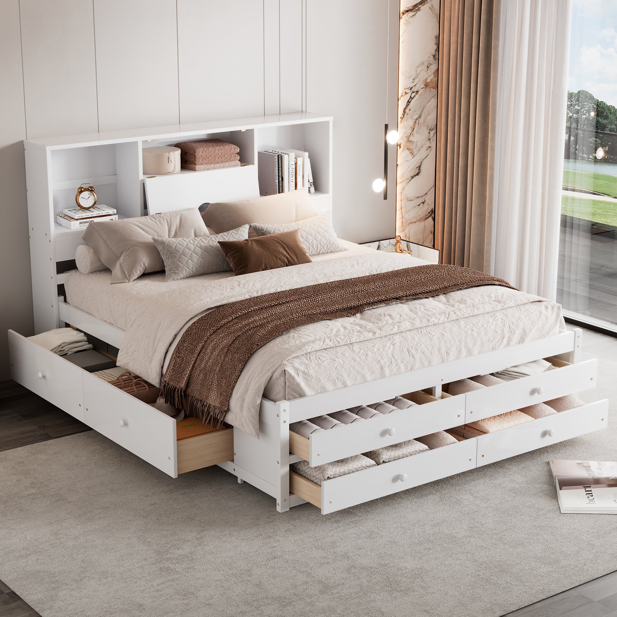 Alvar Solid Wood Queen Platform Bed Frame