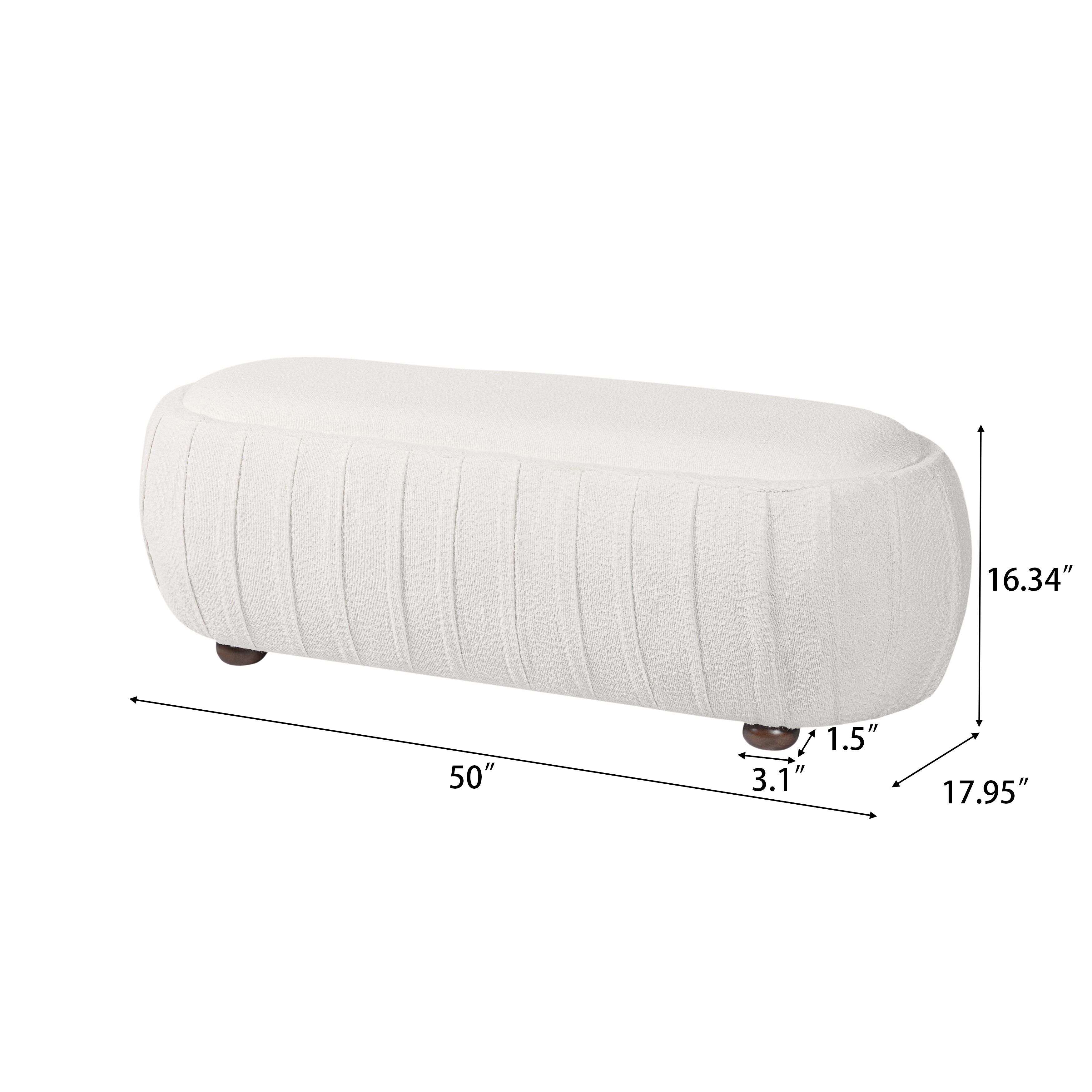 Arvid Oval Boucle Ottoman