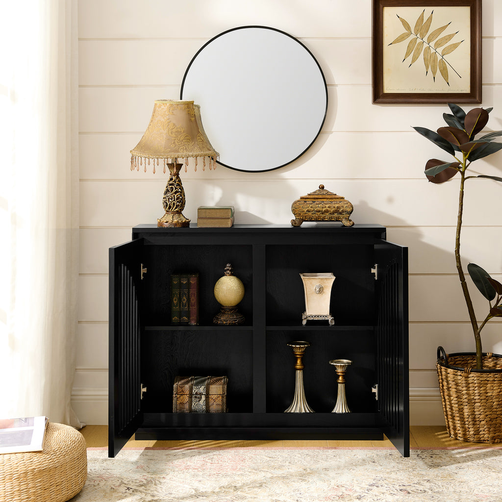 Rikke Fluted Solid Wood Cabinet