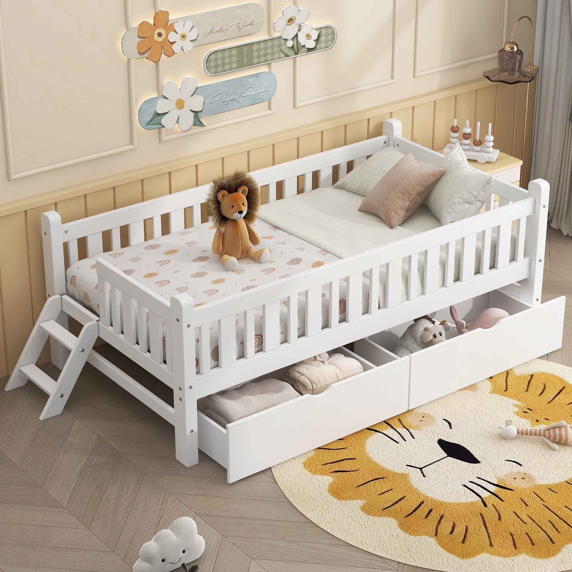Gunda Solid Wood Twin Platform Bed Frame