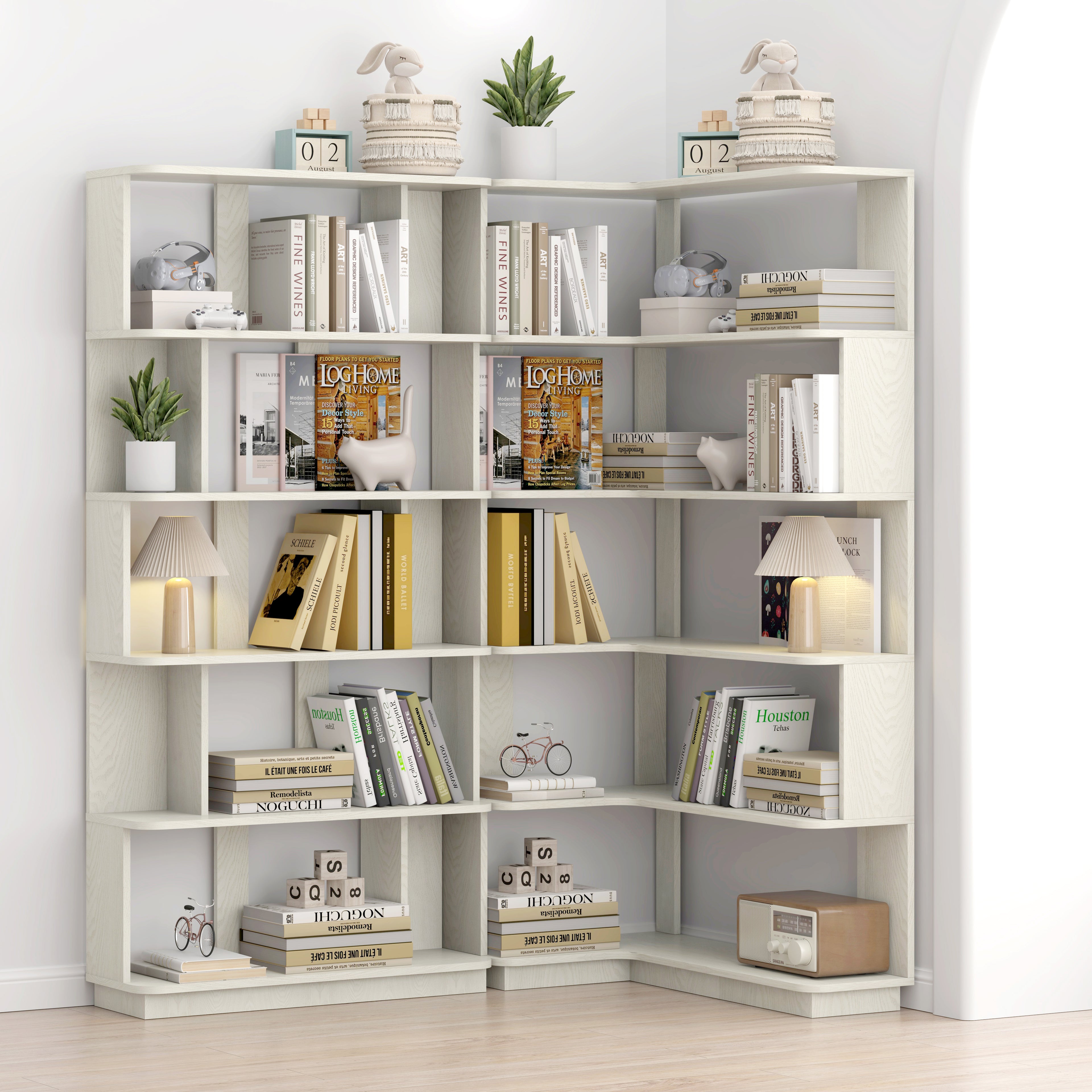 Gudmund Corner Oak Bookshelf