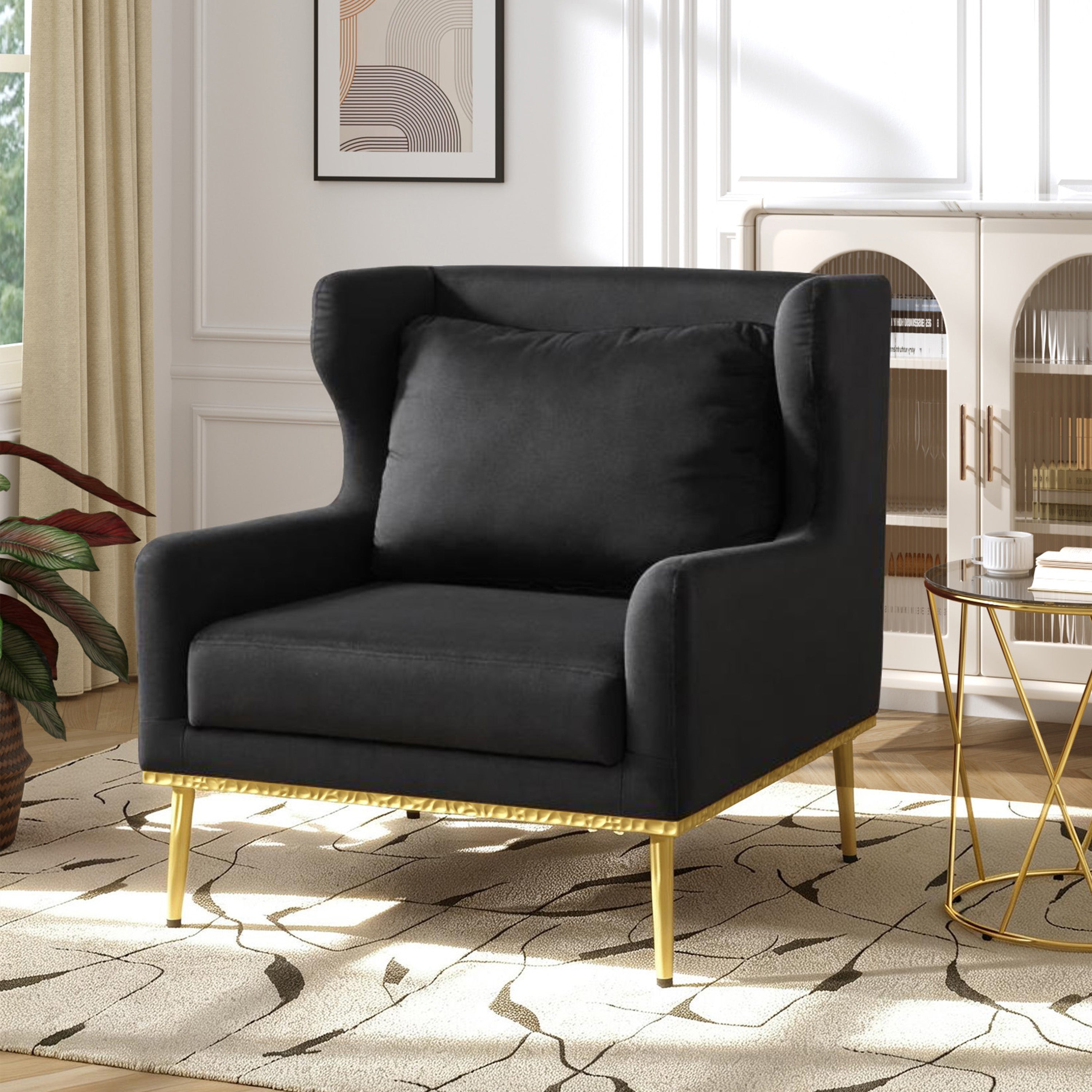 Rasmus Velvet Accent Chair