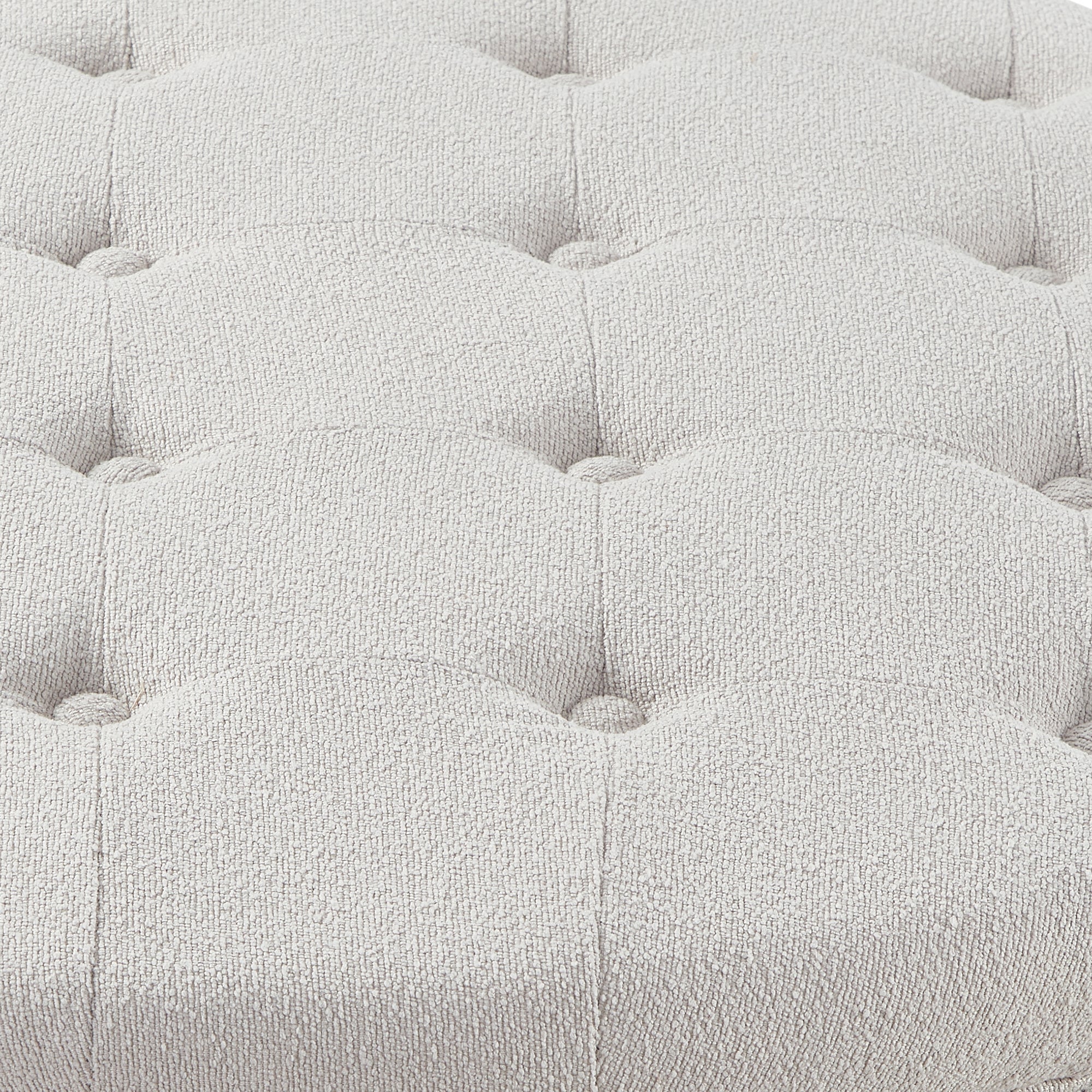 Torhild Round Boucle Ottoman