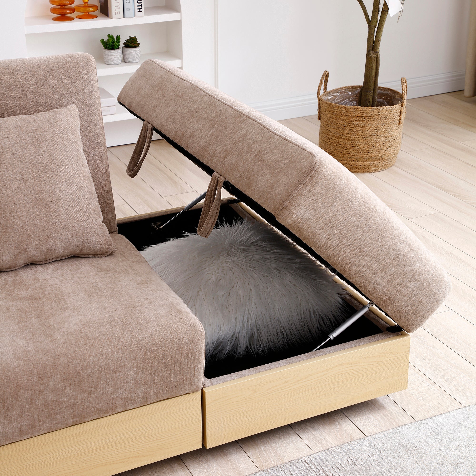 Vibeke Storage Linen Sofa